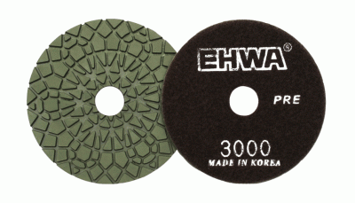 Алмазные гибкие шлифовальные круги EHWA Pads 7-STEP ПРЕМИУМ D100 №3000